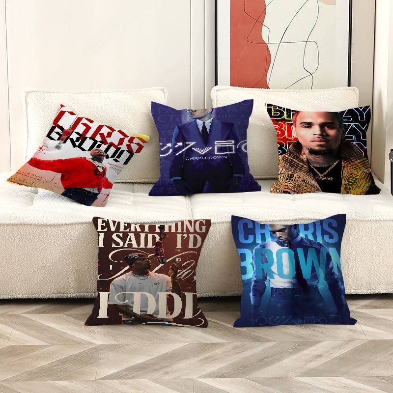 Home Textiles Classic Fashion - غطاء وسادة كريس براون بأنماط مختلفة،