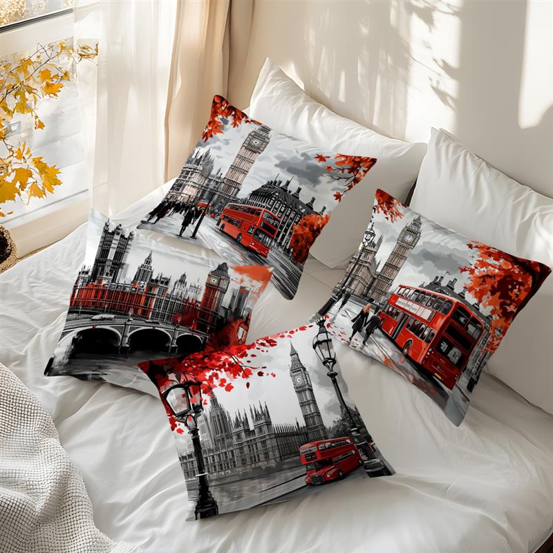 Home Textiles London - غطاء وسادة من مادة القطيفة القصيرة،