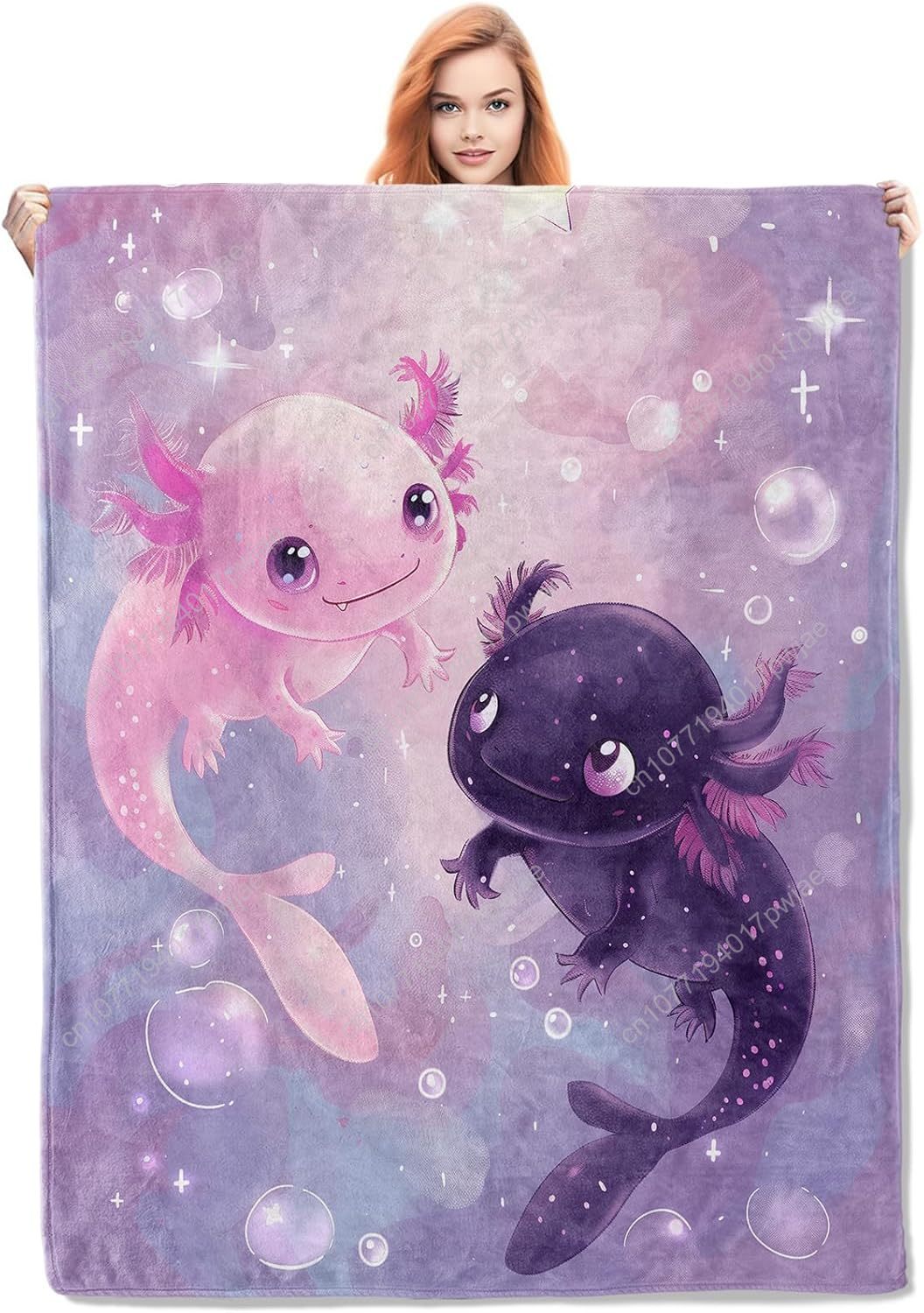 Home Textiles Blanket - بطانية Axolotl لطيف Axolotls الفانيلا رمي