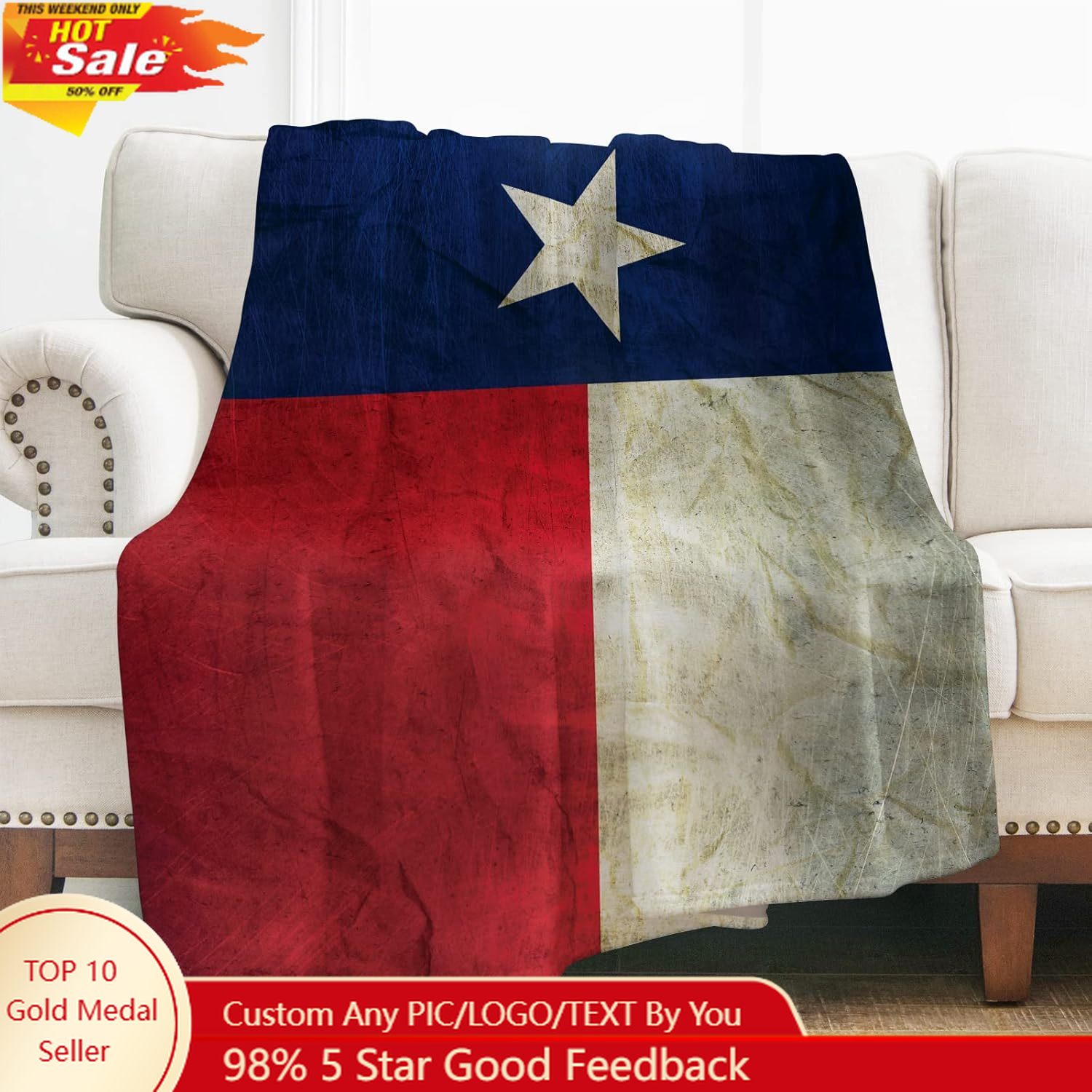 Home Textiles Blanket - ليفينز تكساس العلم رمي بطانية هدايا