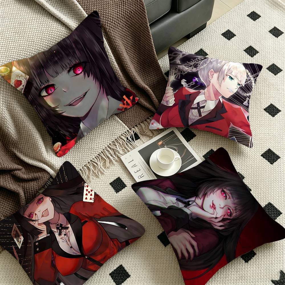 Japanese Home Textiles - غطاء وسادة مانغا يابانية Kakegurui، غطاء