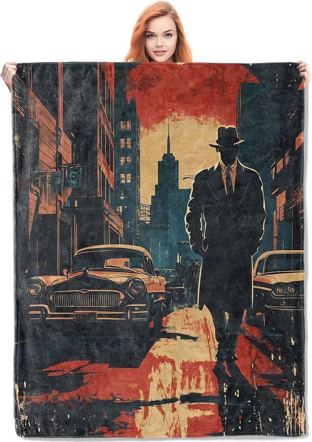 Home Textiles Blanket - بطانية Noir Detective هدايا للنساء، بطانية