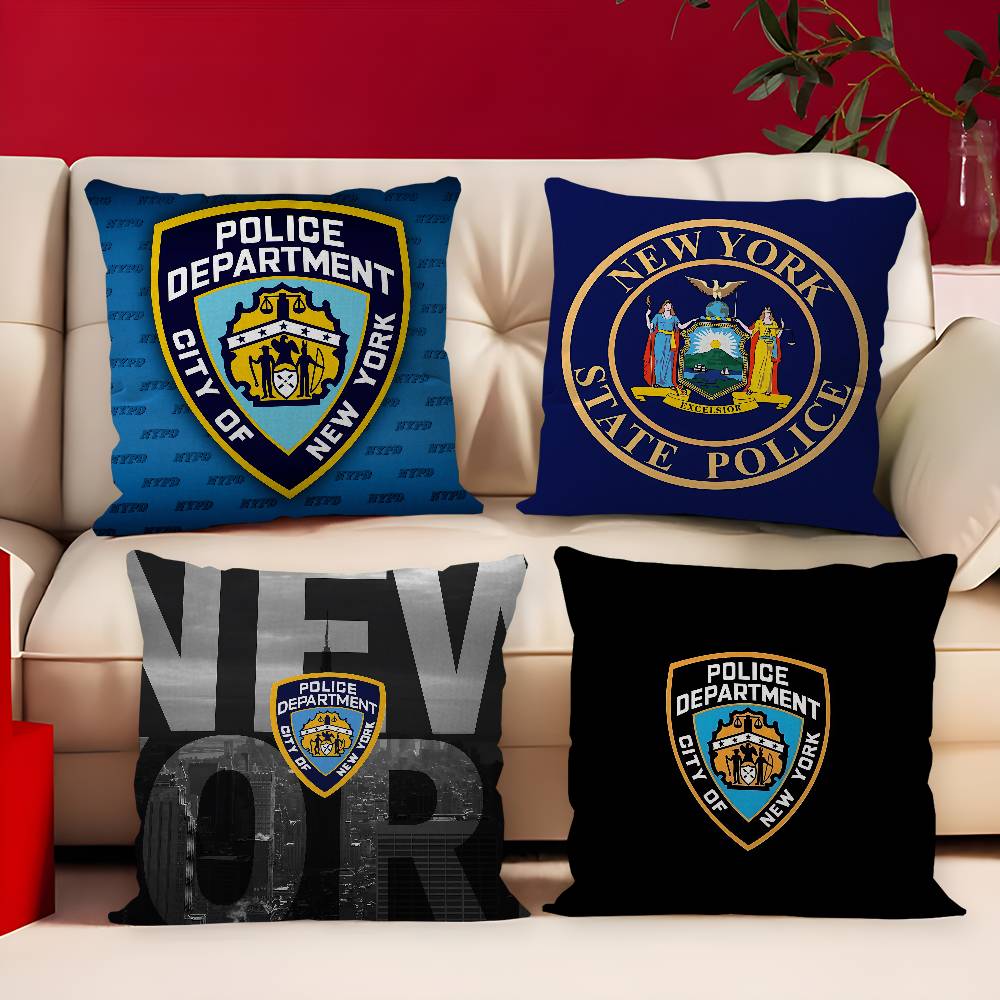 Home Textiles New York - غطاء وسادة مخصص لقسم شرطة مدينة