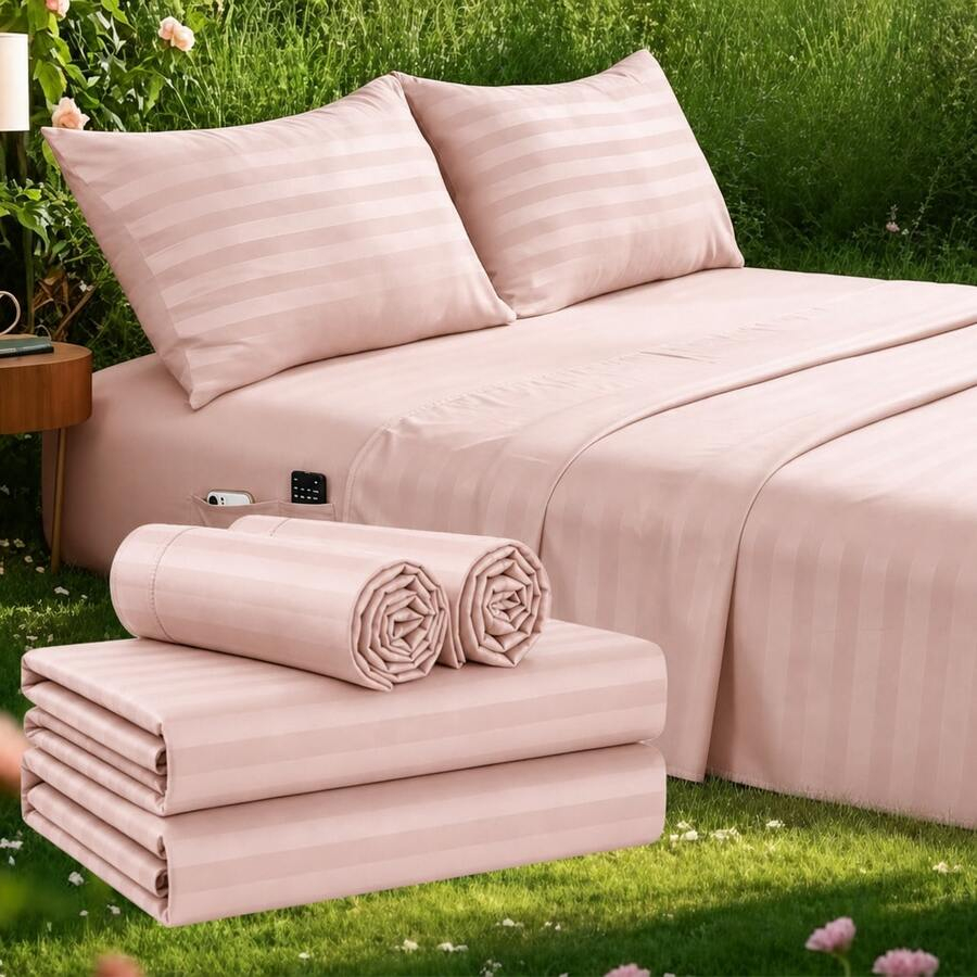مجموعة أغطية سرير مخططة للتبري - مراجعة Fitted Sheet Deep وسعره