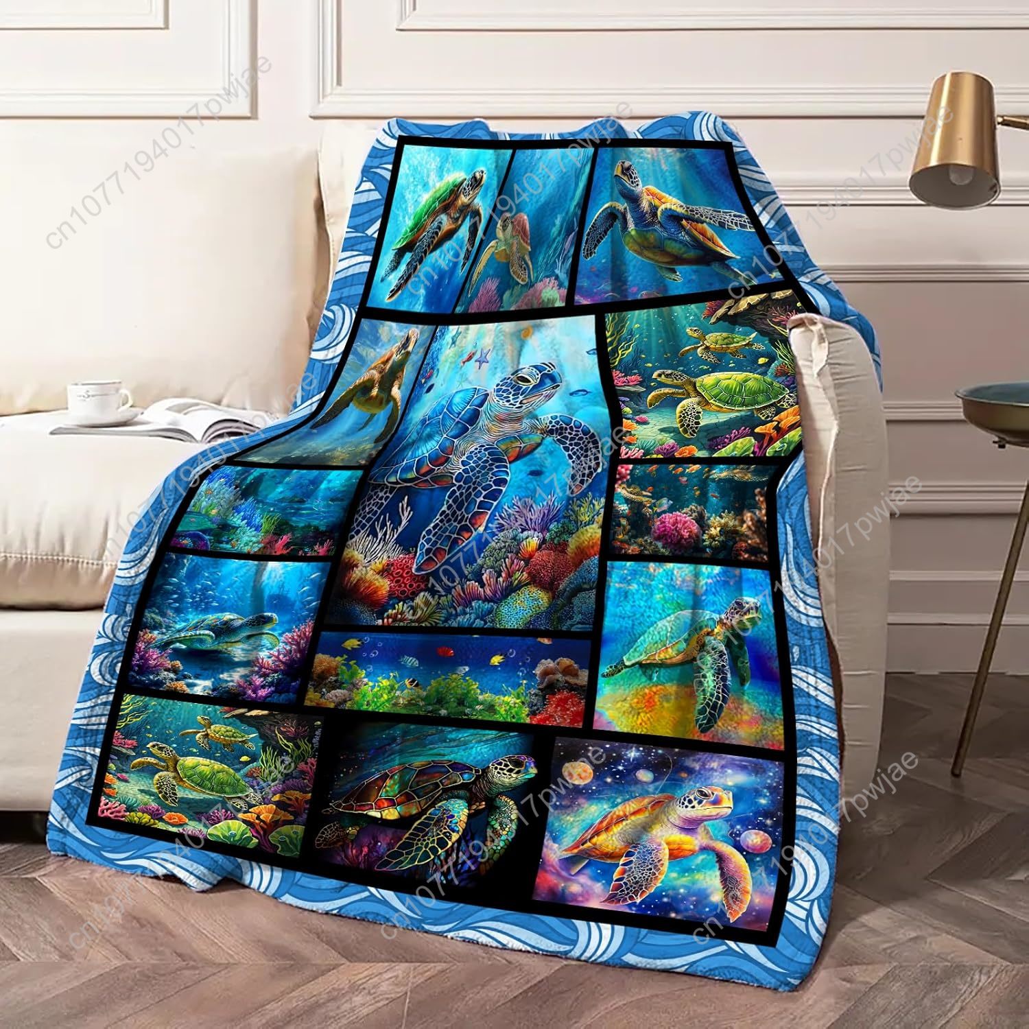 السلاحف البحرية الفانيلا رمي ب - مراجعة Home Textiles Blanket وسعره