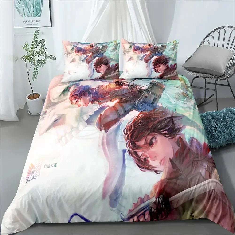 طقم مفروشات سرير أنيمي أتاك أو - مراجعة Home Textiles Classic Fashion وسعره