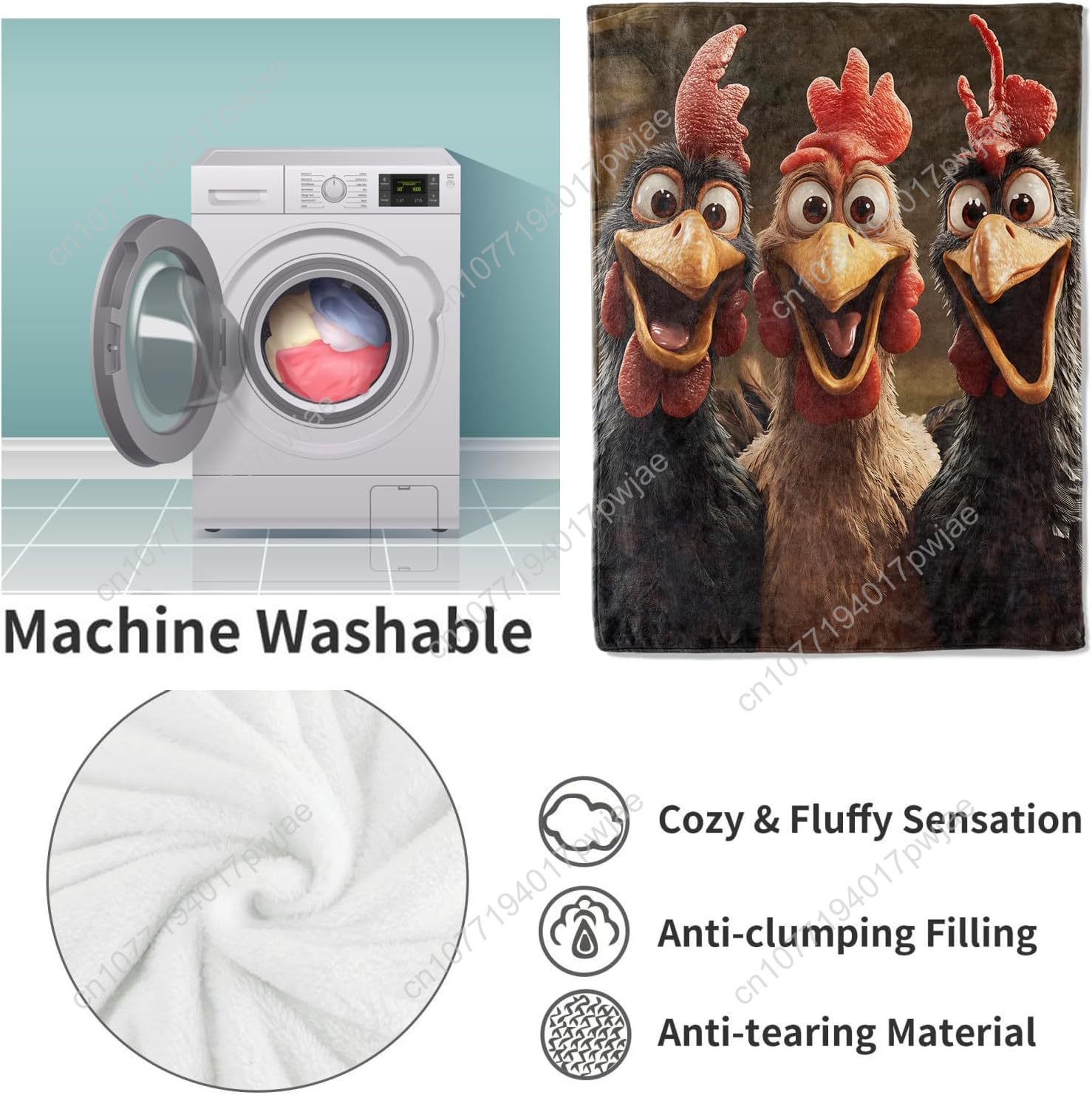 هدايا بطانية الدجاج للنساء، بط - مراجعة Home Textiles Blanket وسعره