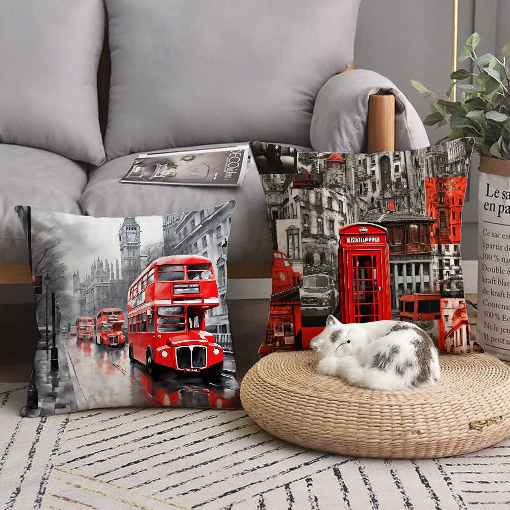 لندن الأحمر حافلة طباعة كيس وس - مراجعة Home Textiles London وسعره