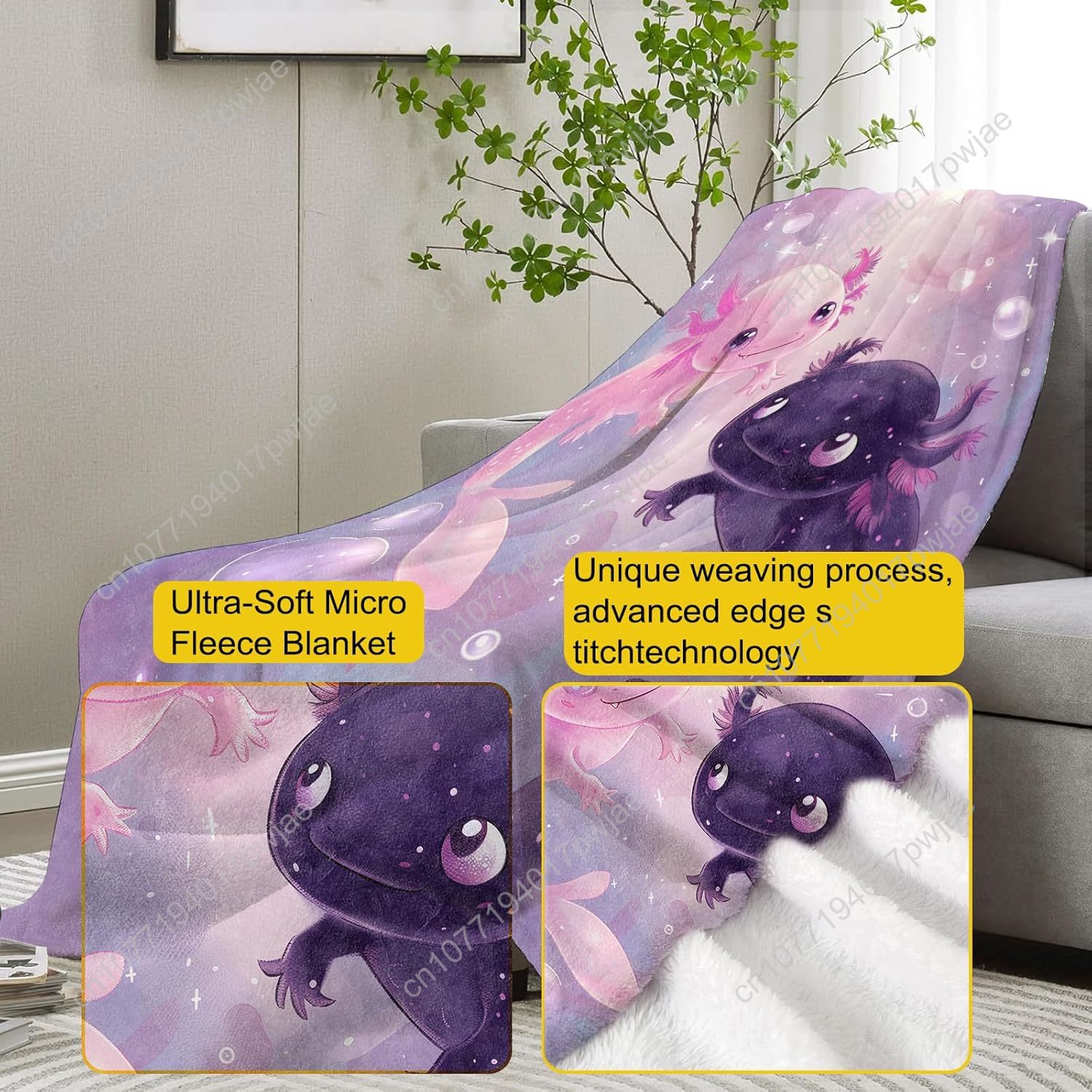 بطانية Axolotl لطيف Axolotls ا - مراجعة Home Textiles Blanket وسعره