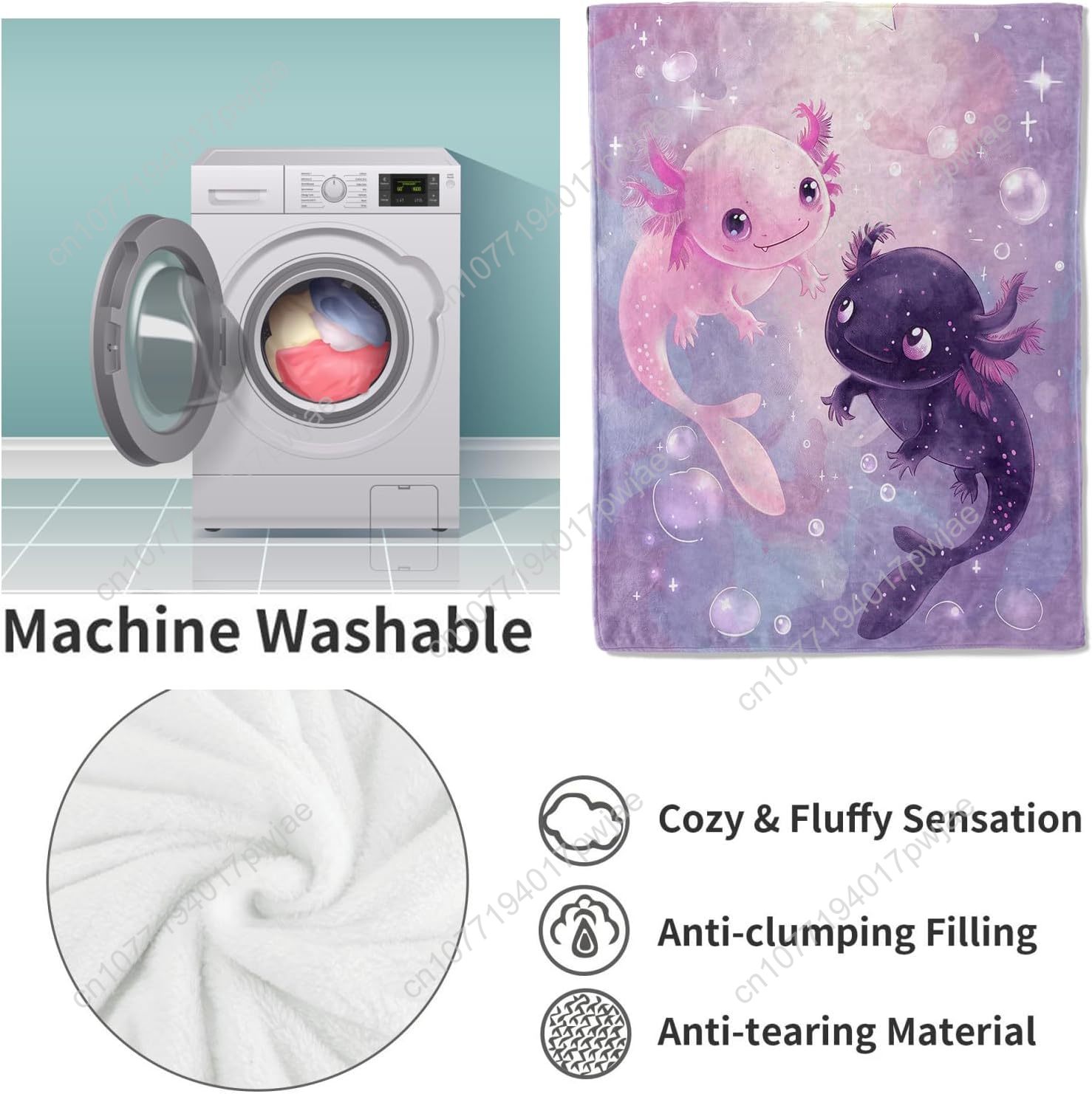 بطانية Axolotl لطيف Axolotls ا - مراجعة Home Textiles Blanket وسعره
