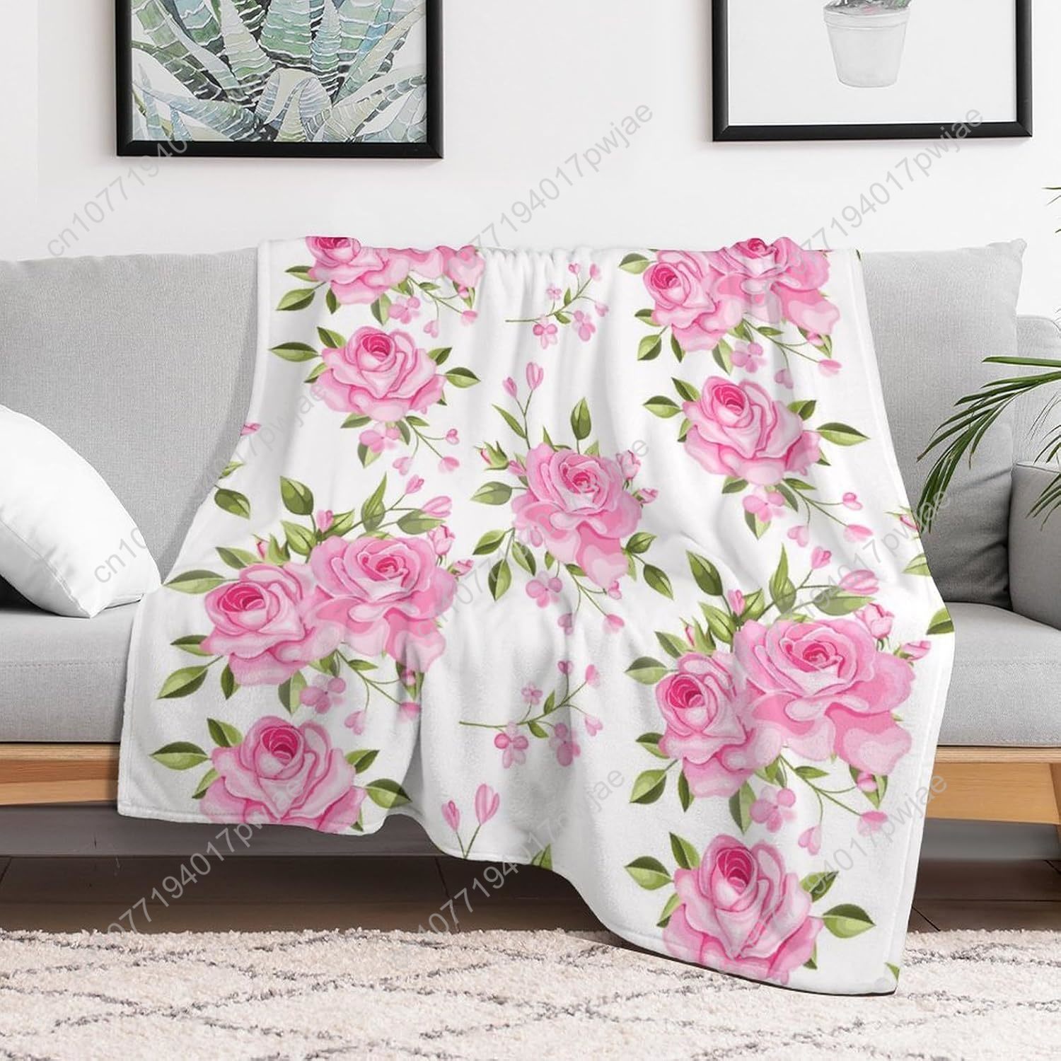 الوردي زهرة رمي بطانية الأزهار - مراجعة Home Textiles Blanket وسعره