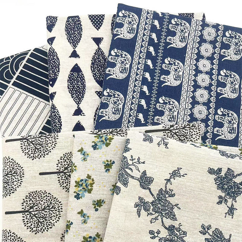 قماش قطني كتان بنقشة زهور بوهي - مراجعة Textiles For Home وسعره