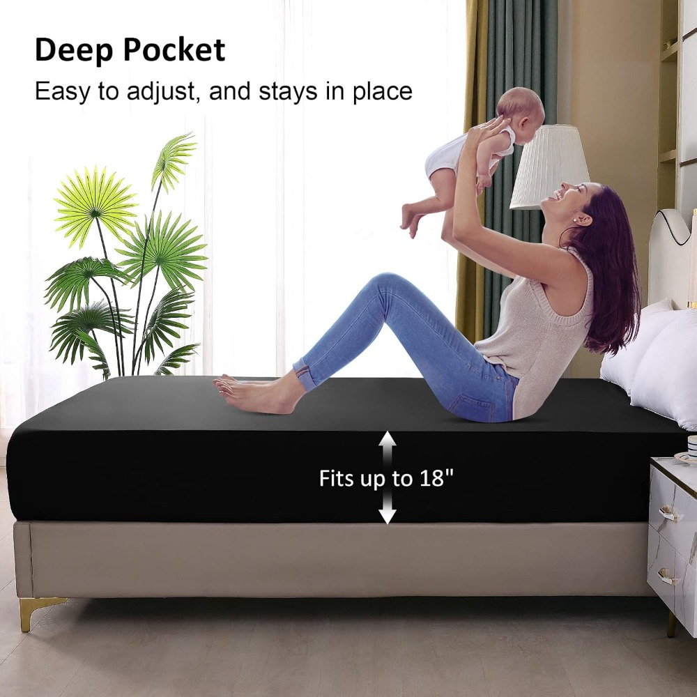 واقي مرتبة مقاوم للماء مقاس كي - مراجعة Fitted Sheet Deep وسعره