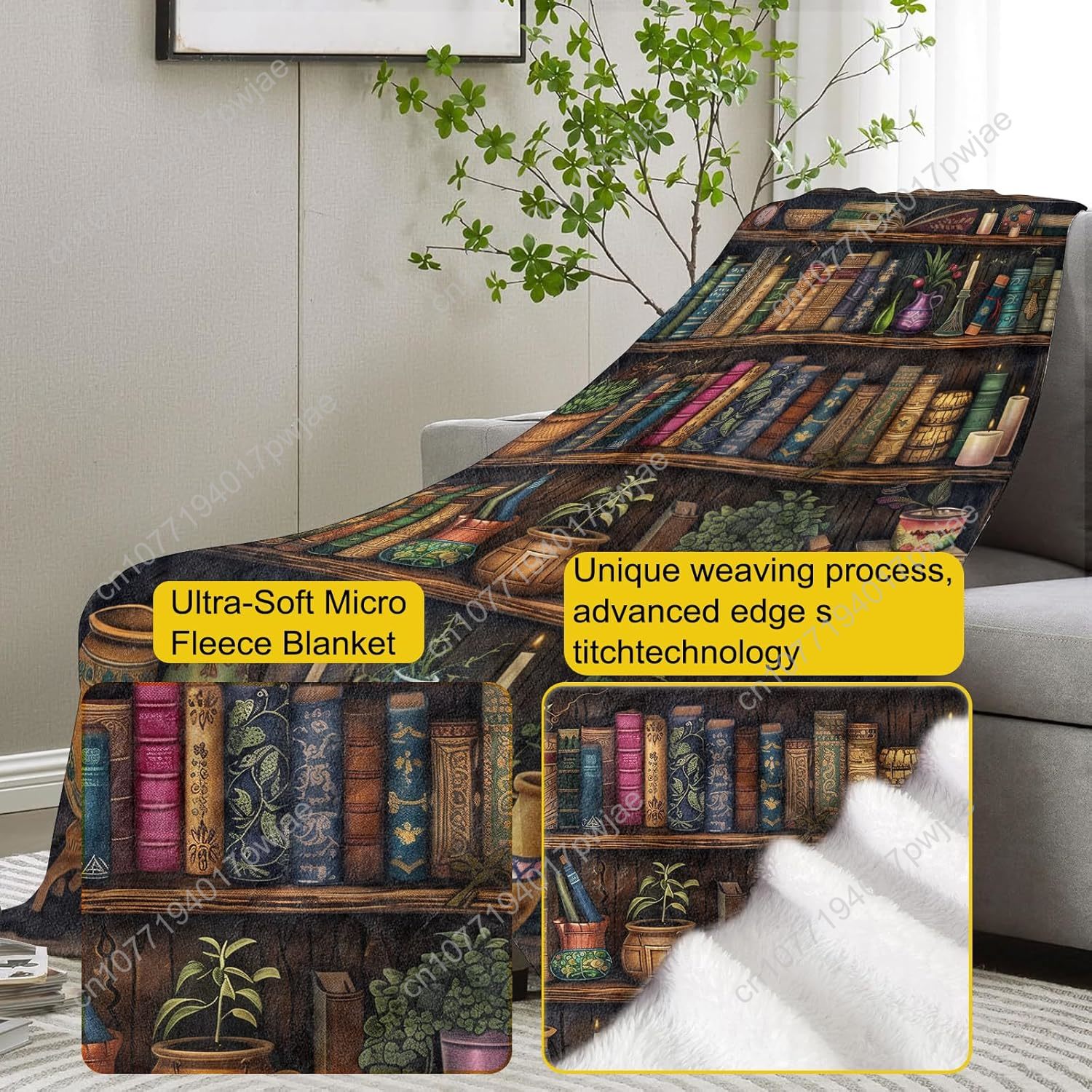 خمر رف الكتب بطانية القراءة رم - مراجعة Home Textiles Blanket وسعره