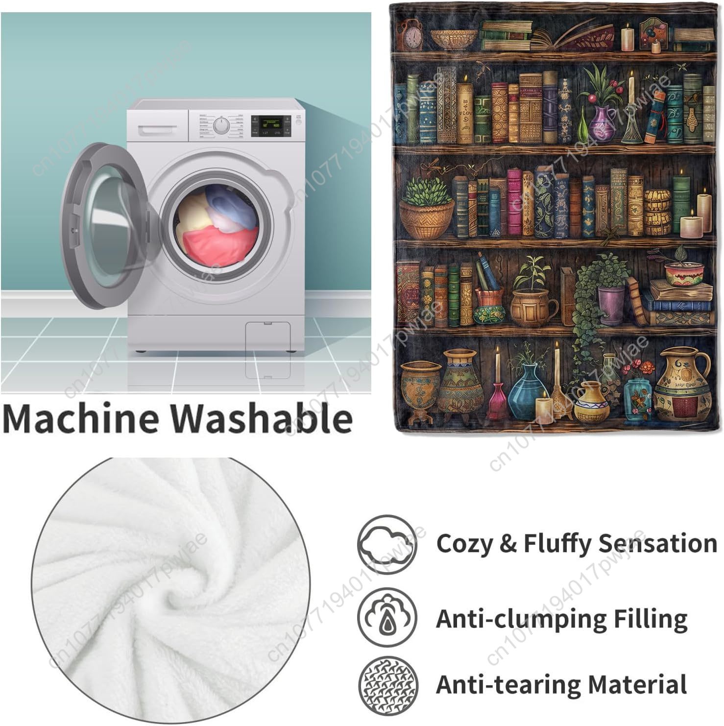 خمر رف الكتب بطانية القراءة رم - مراجعة Home Textiles Blanket وسعره