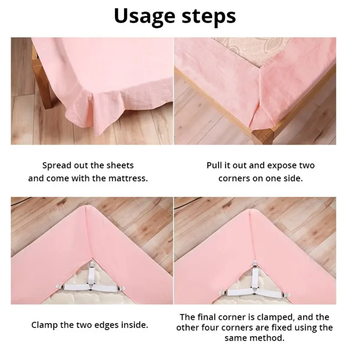 مشابك تثبيت ملاءات السرير 4-8  - مراجعة Fitted Sheet Deep وسعره