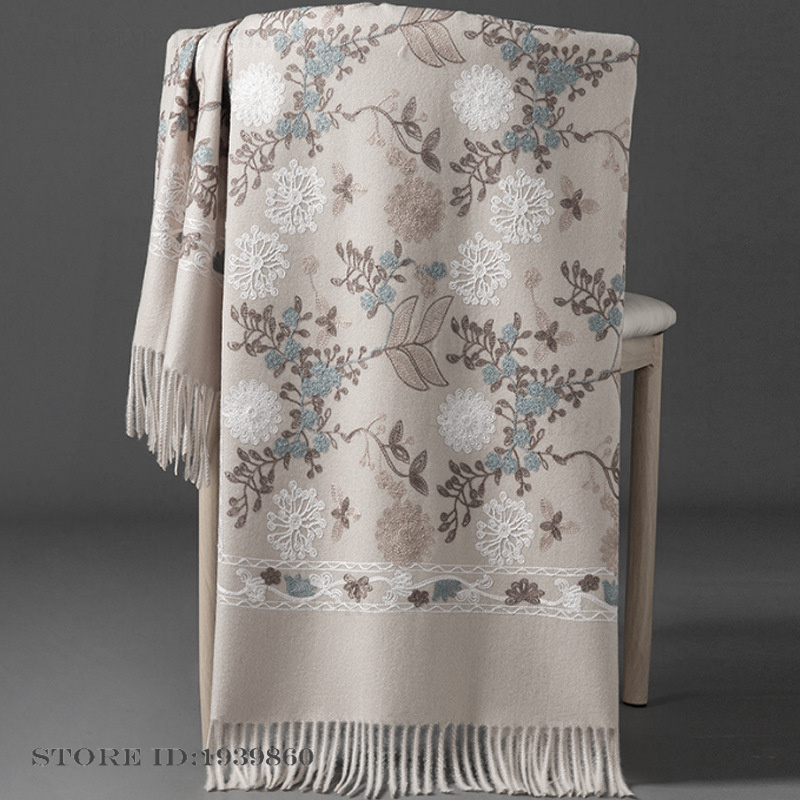 شال نسائي من الكشمير والباشمين - مراجعة Home Textiles Blanket وسعره