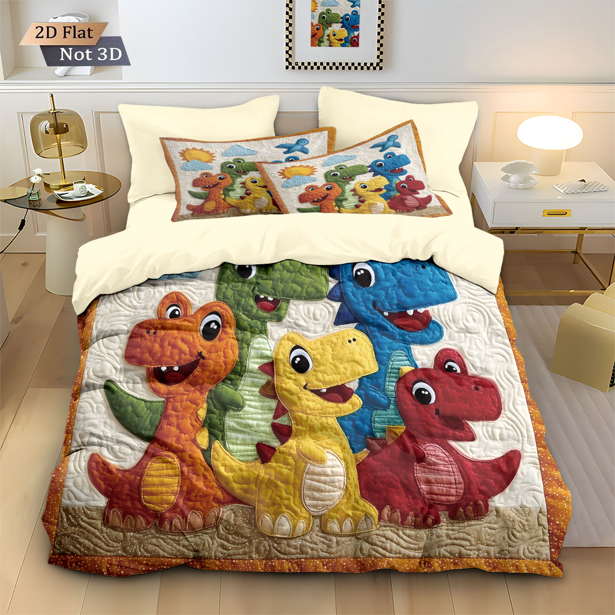 طقم لحاف مكون من 3 قطع مطبوع ع - مراجعة Home Textiles Bedding وسعره