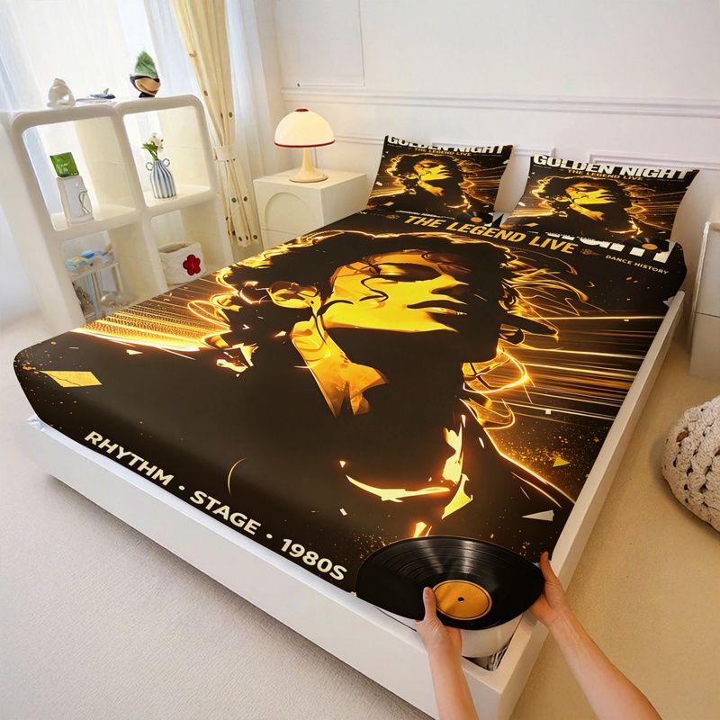 طقم ملاءات سرير مطاطية بطبعة ا - مراجعة Fitted Sheet Deep وسعره