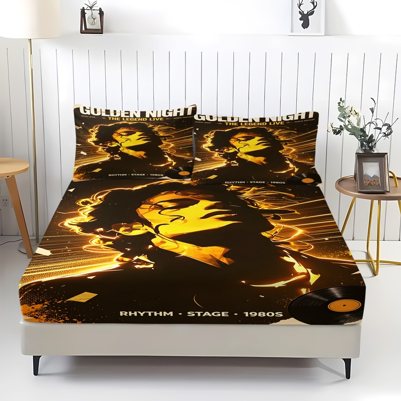 طقم ملاءات سرير مطاطية بطبعة ا - مراجعة Fitted Sheet Deep وسعره