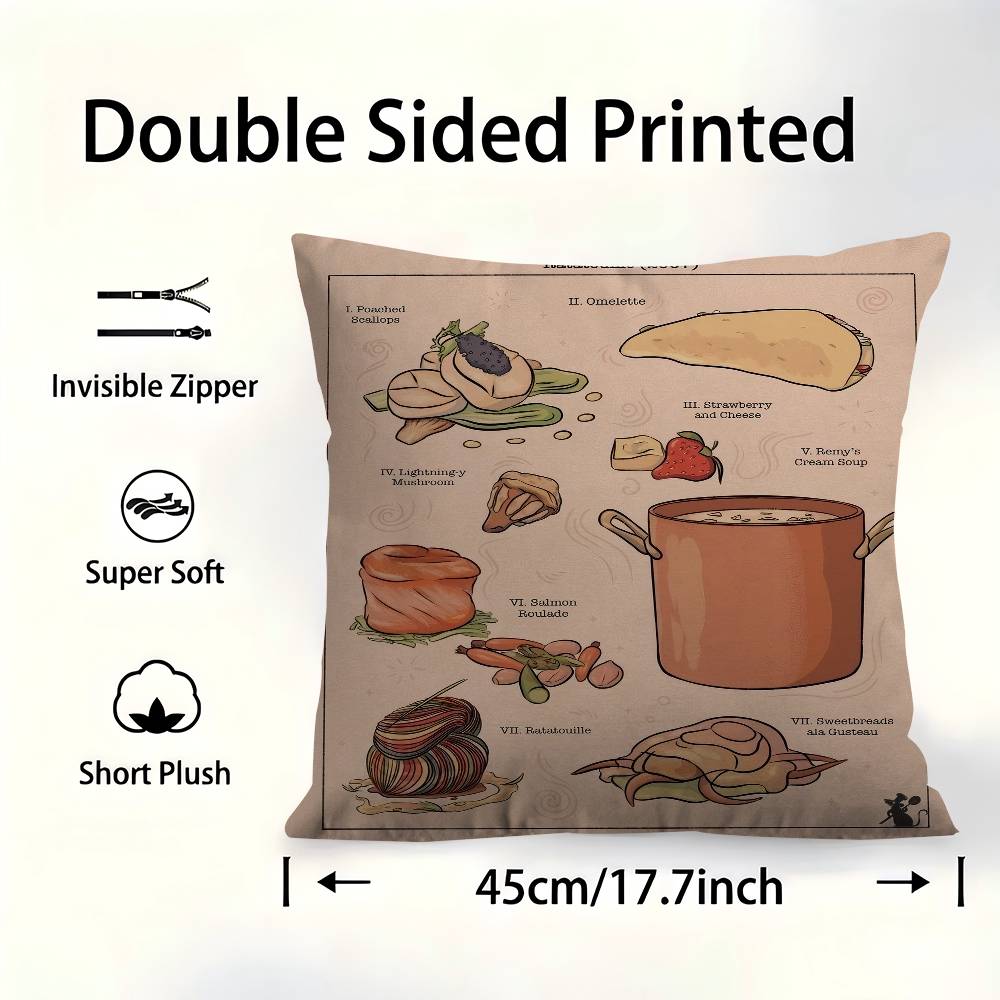 غطاء وسادة مخصص بتصميم طعام يا - مراجعة Japanese Home Textiles وسعره