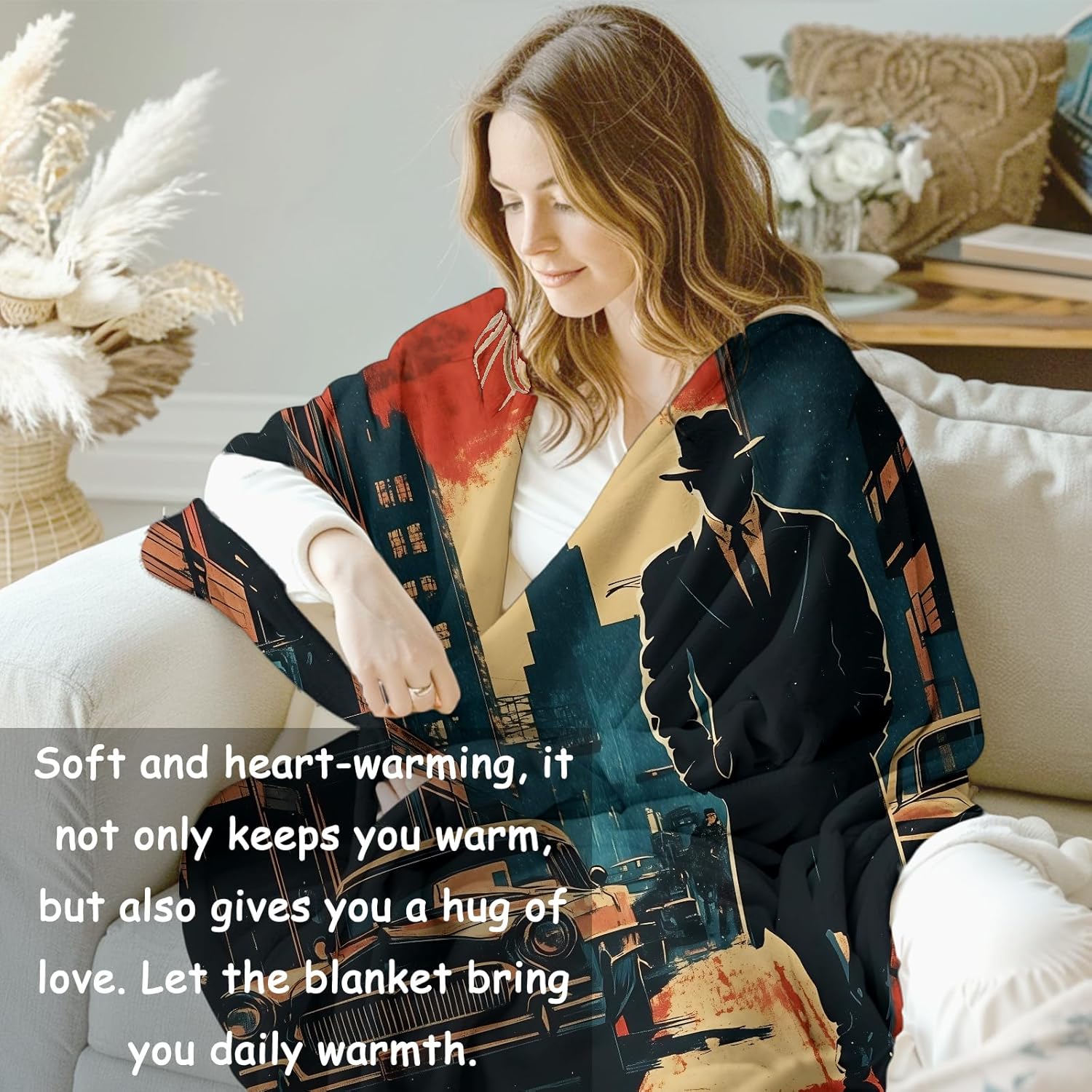 بطانية Noir Detective هدايا لل - مراجعة Home Textiles Blanket وسعره