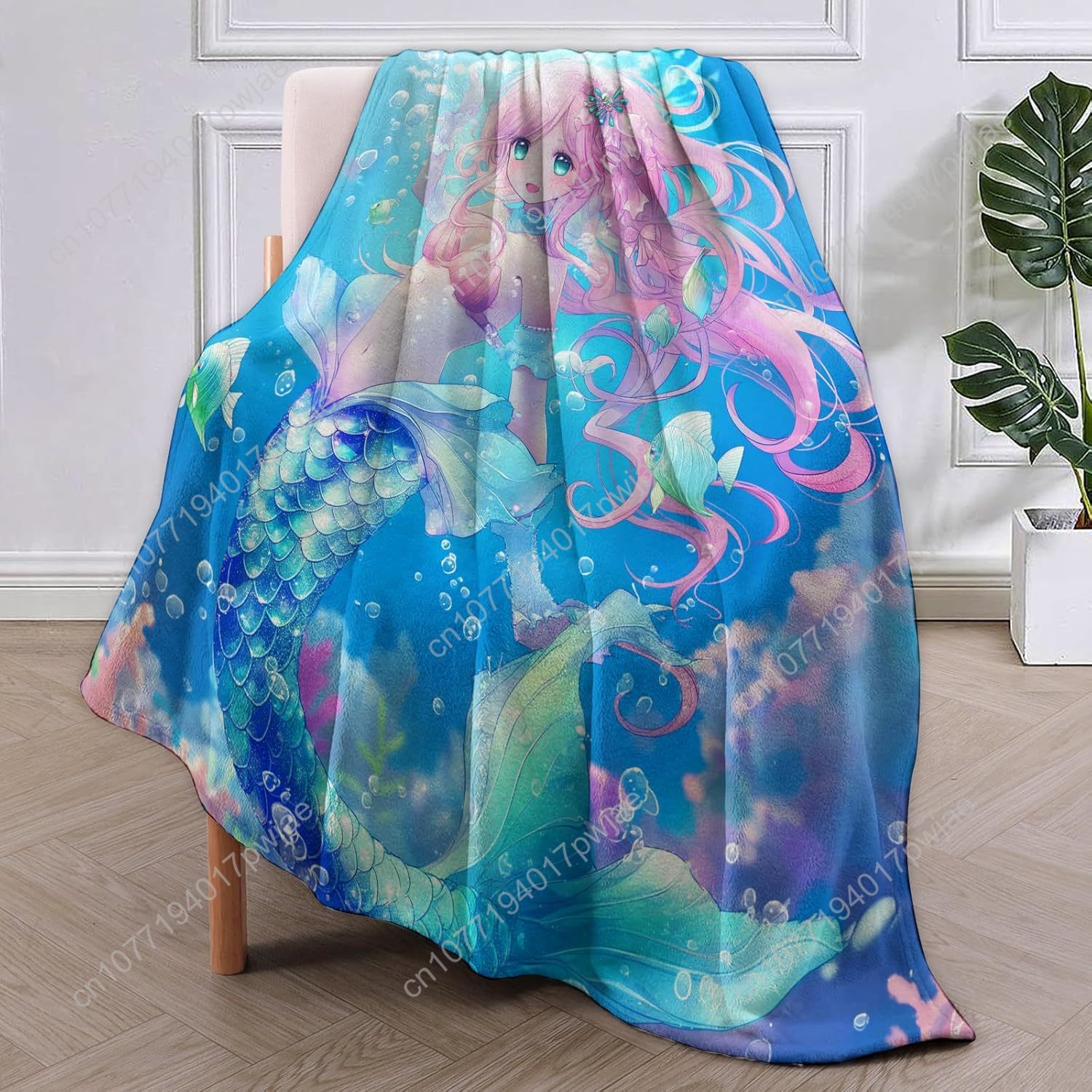 لطيف حورية البحر بطانية الكرتو - مراجعة Home Textiles Blanket وسعره