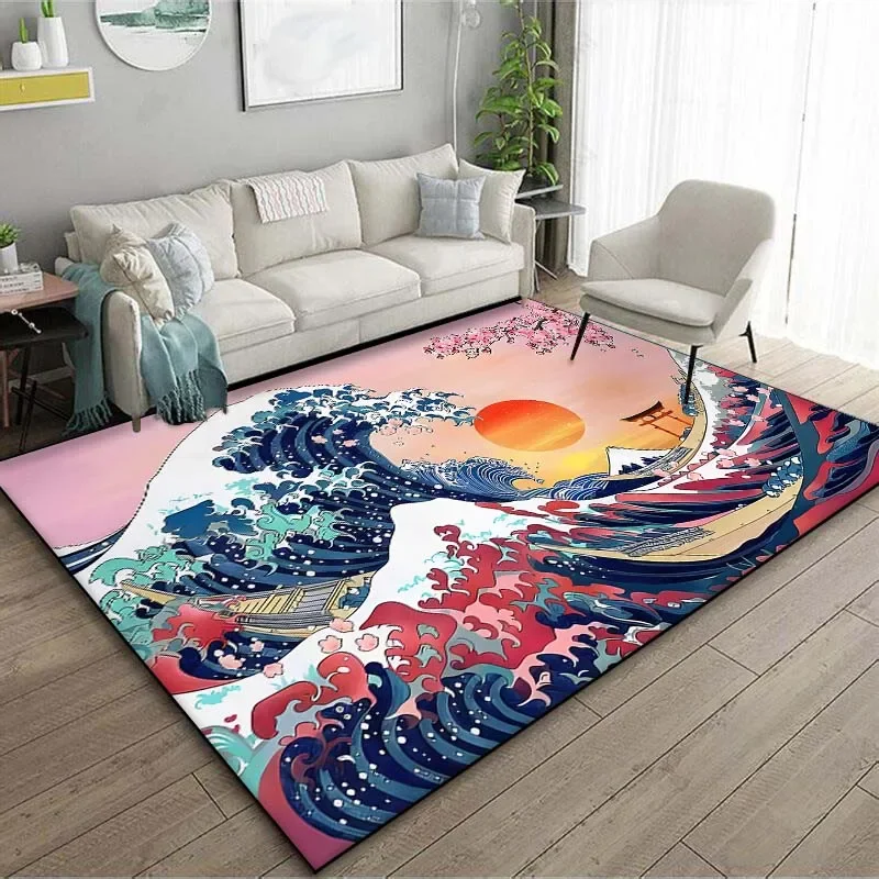 الفن الياباني كاناغاوا موجات ا - مراجعة Japanese Home Textiles وسعره