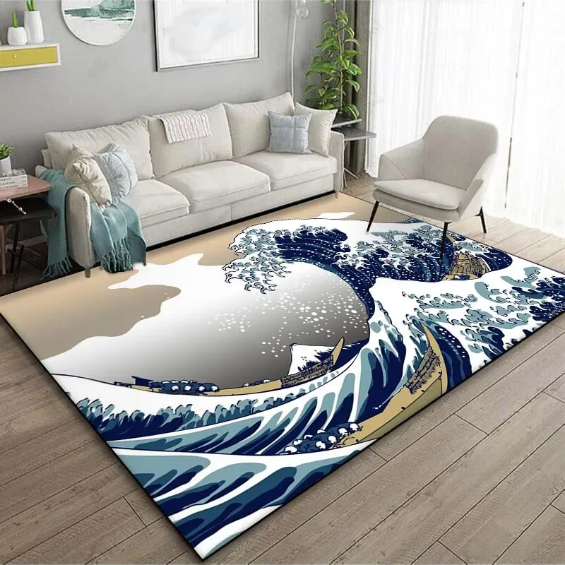 الفن الياباني كاناغاوا موجات ا - مراجعة Japanese Home Textiles وسعره