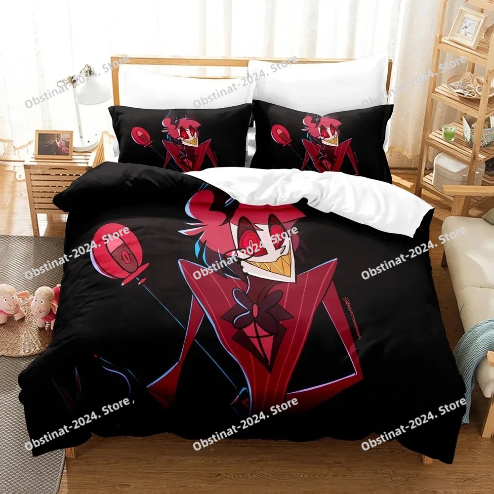 موضة الكرتون Hazbin طقم سرير ا - مراجعة Home Textiles Classic Fashion وسعره